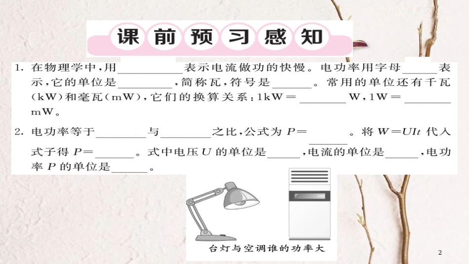 九年级物理全册 第18章 第2节 电功率（第1课时）课件 （新版）新人教版_第2页