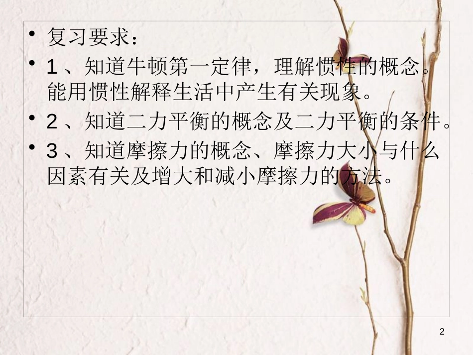 八年级物理下册 第八章 运动与力复习课件 （新版）新人教版_第2页