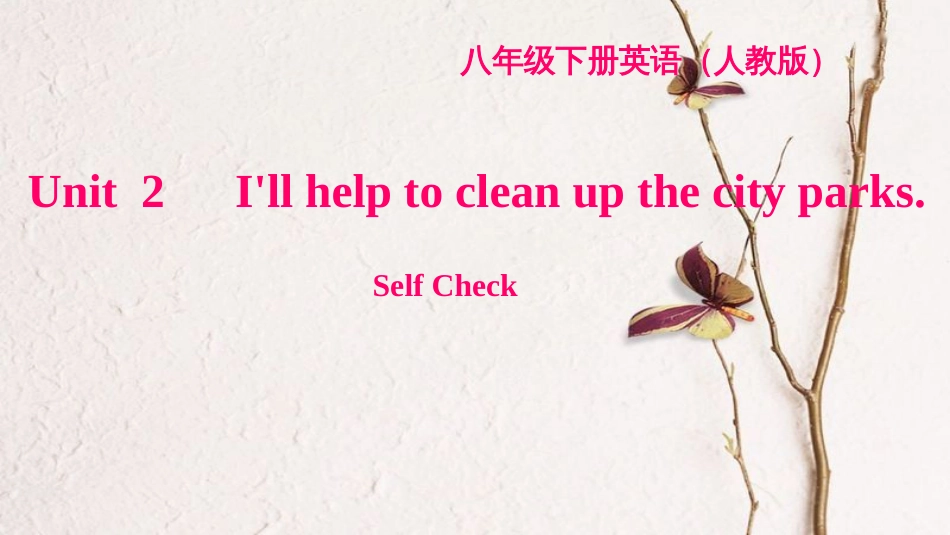 八年级英语下册 Unit 2 I'll help to clean up the city parks Self Check习题课件 （新版）人教新目标版_第1页