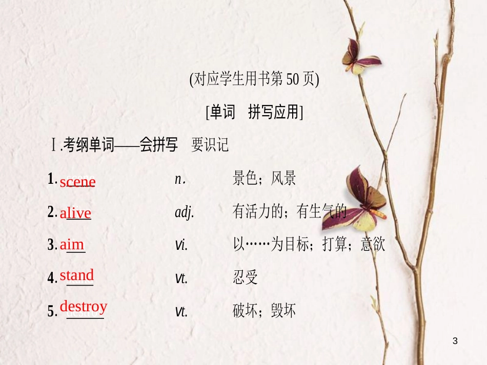 2019版高三英语一轮复习 Module 4 Fine Arts-Western， Chinese and Pop Arts课件 外研版必修2_第3页