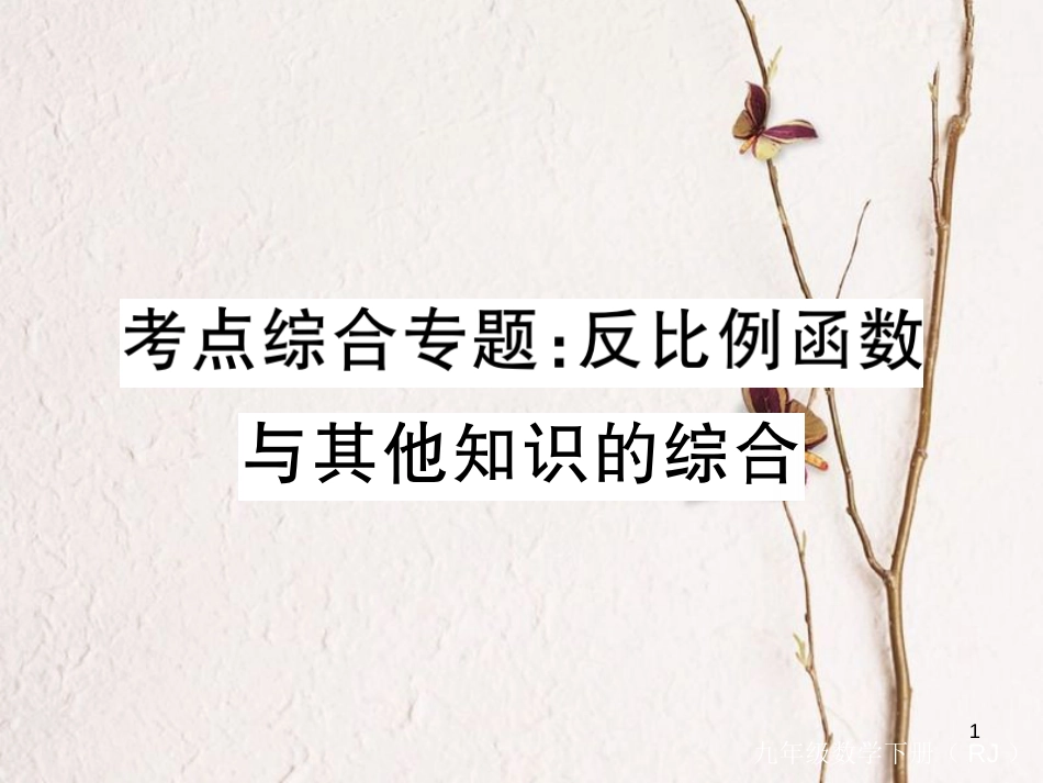 九年级数学下册 专题复习 考点综合专题：反比例函数与其他知识的综合课件 （新版）新人教版_第1页