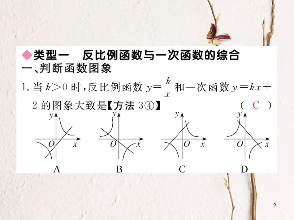 九年级数学下册 专题复习 考点综合专题：反比例函数与其他知识的综合课件 （新版）新人教版_第2页