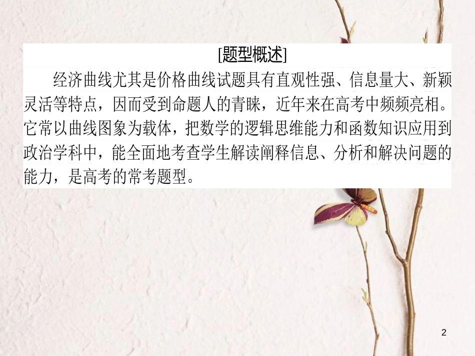 2019年高考政治一轮复习 第一单元 生活与消费（微专题）曲线坐标轴题专项训练课件 新人教版必修1_第2页