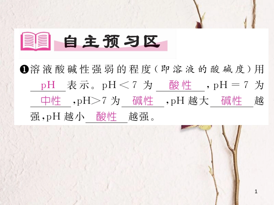 九年级化学下册 第10单元 酸和碱 课题2 酸和碱的中和反应（第2课时）作业课件 （新版）新人教版_第1页