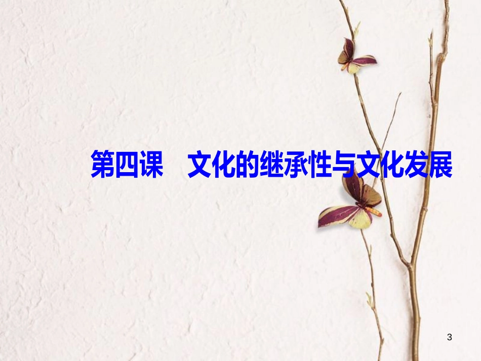 2019版高考政治总复习 第二单元 文化传承与创新 第四课 文化的继承性与文化发展课件 新人教版必修3_第3页