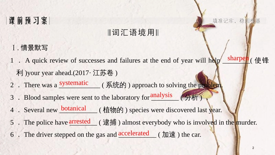 （全国版）2019版高考英语一轮复习 第一部分 Unit 5 Meeting your ancestors课件 新人教版选修8_第2页