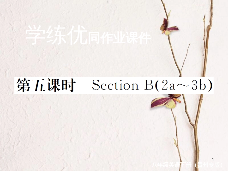 （贵州专版）八年级英语下册 Unit 6 An old man tried to move the mountains（第5课时）作业课件 （新版）人教新目标版_第1页
