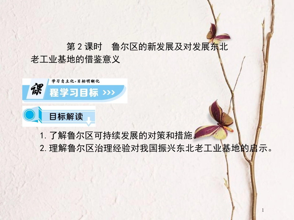 高中地理 第二章 区域可持续发展 第五节 矿产资源合理开发和区域可持续发展—以德国鲁（课时2）课件 湘教版必修3_第1页