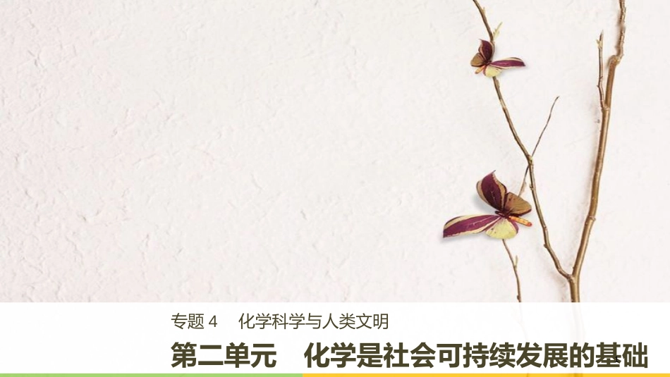 （浙江专版）高中化学 专题4 化学科学与人类文明 第2单元 化学是社会可持续发展的基础同步学习课件 苏教版必修2_第1页