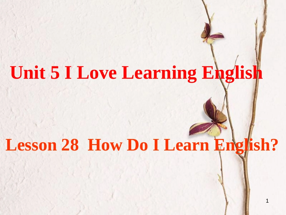 七年级英语下册 Unit 5 I Love Learning English Lesson 28 How Do I Learn English课件2 （新版）冀教版_第1页