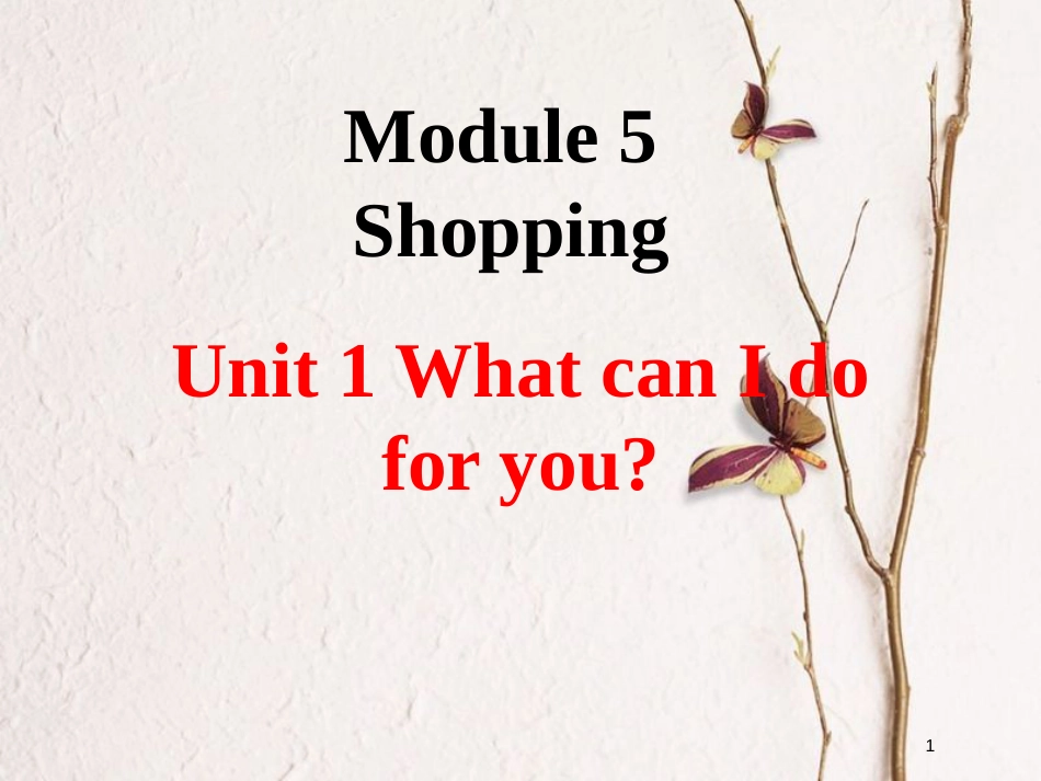 七年级英语下册 Module 5 Shopping Unit 1 What can I do for you教学课件 （新版）外研版_第1页