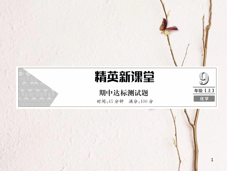 九年级化学上册 期中达标测试卷习题课件 （新版）新人教版_第1页