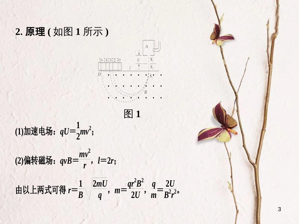 2019版高考物理总复习 第九章 磁场能力课 带电粒子在复合场中的运动课件_第3页