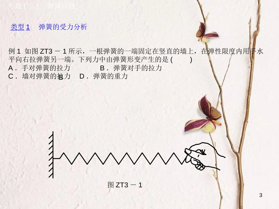 安徽省中考物理 专题突破（三）弹簧问题复习课件_第3页