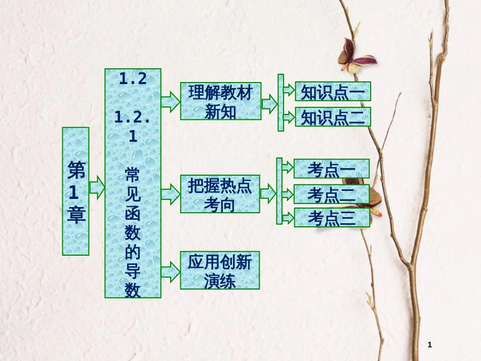高中数学 第一章 导数及其应用 1.2 导数的运算 1.2.1 常见函数的导数课件 苏教版选修2-2_第1页