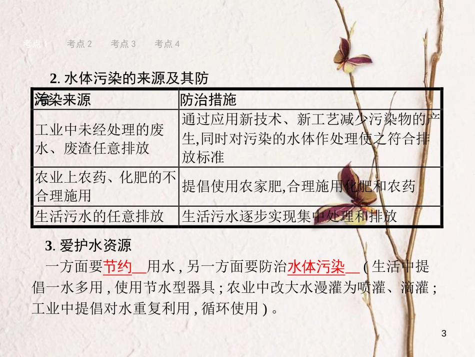 （甘肃专版）中考化学总复习 第4单元 自然界的水 4.1 课件_第3页