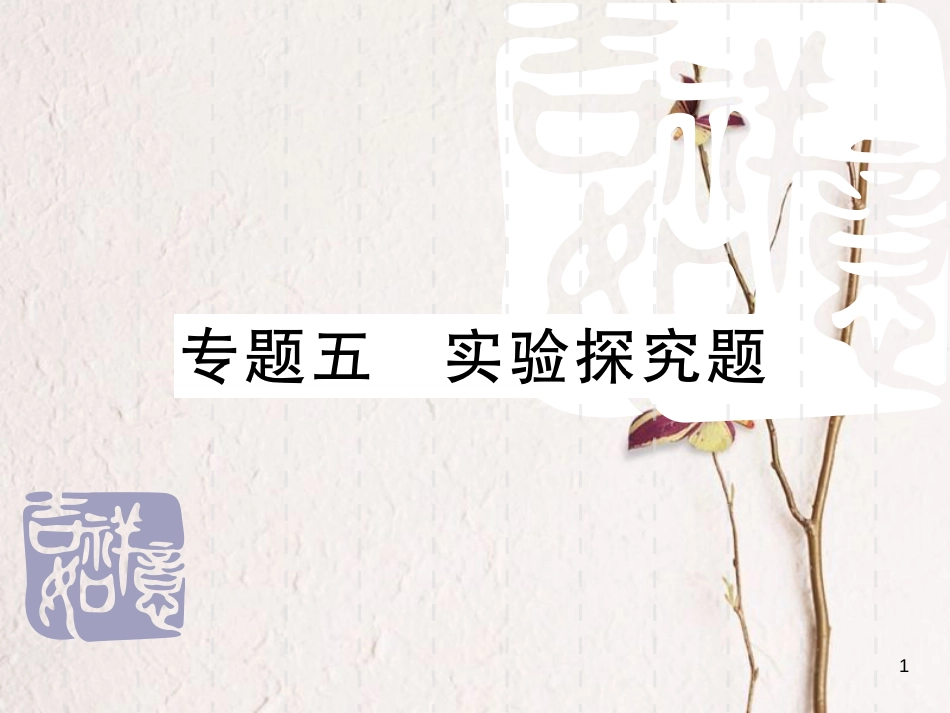 山东省中考化学复习 第二部分 重点题型突破 专题五 实验探究题课件_第1页