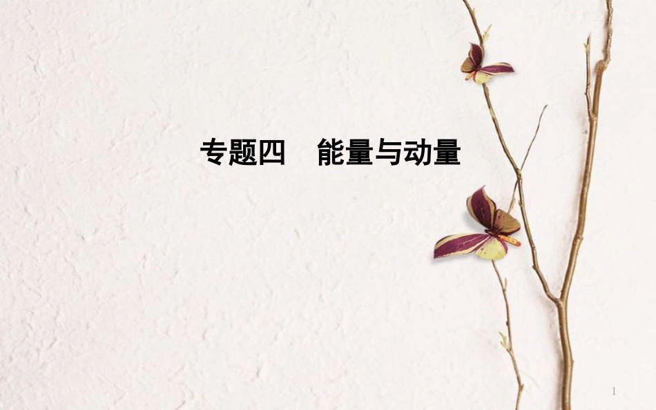 （全国通用）高考物理二轮复习 备课资料 专题四 能量与动量 第1讲 功能关系在力学中的应用课件_第1页