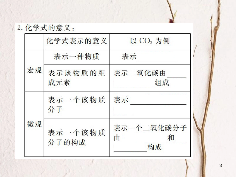 （江西专版）九年级化学下册 寒假复习十五 化学式、化合价课件 （新版）新人教版_第3页