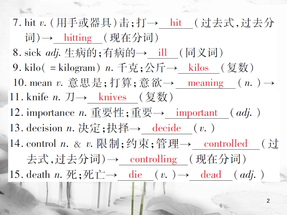 届中考英语复习 第一轮 教材回顾 八下 Unit 1-Unit 3课件_第2页