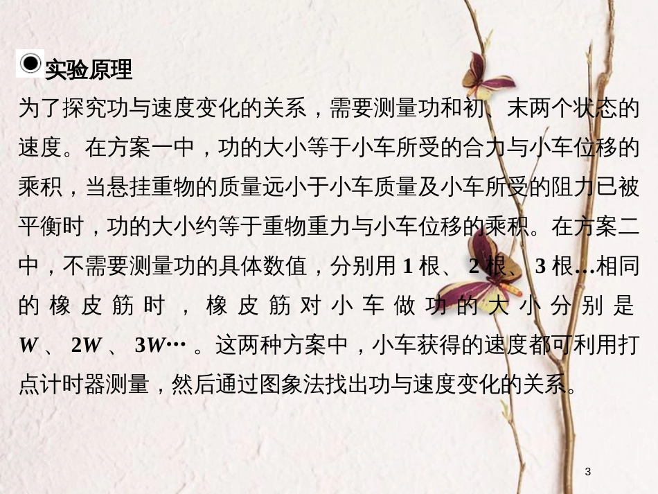 （浙江专版）2019版高考物理大一轮复习 第五章 机械能守恒定律 实验7 探究做功与物体速度变化的关系课件_第3页