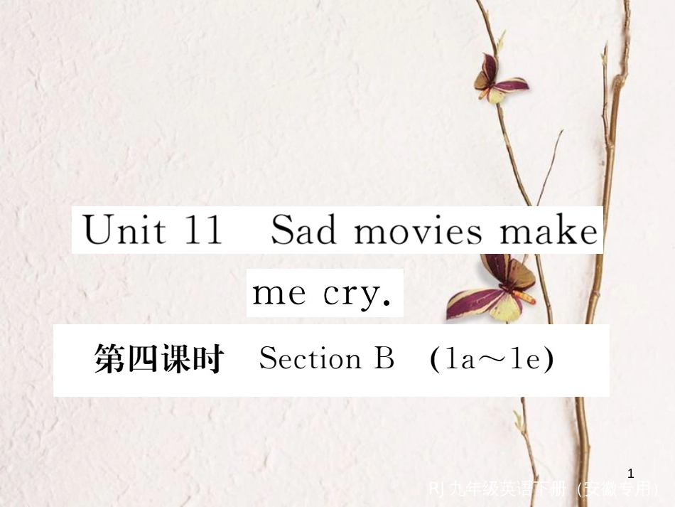 （安徽专版）九年级英语全册 Unit 11 Sad movies make me cry（第4课时）习题课件 （新版）人教新目标版_第1页