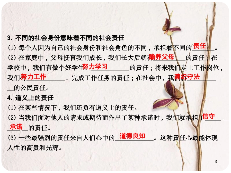 八年级政治下册 第八单元 我们的社会责任 8.3 社会身份与社会责任（第1课时身份不同 责任不同）课件 粤教版_第3页