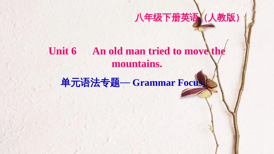 八年级英语下册 Unit 6 An old man tried to move the mountains语法专题—Grammar Focus习题课件 （新版）人教新目标版_第1页