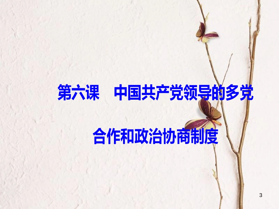 2019版高考政治总复习 第三单元 发展社会主义民主政治 第六课 中国共产党领导的多党合作和政治协商制度课件 新人教版必修2_第3页