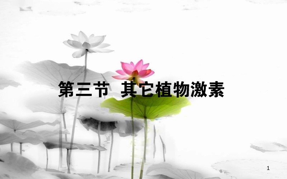 高中生物 第3章 植物的激素调节 3.3 其他植物激素习题课件 新人教版必修3_第1页