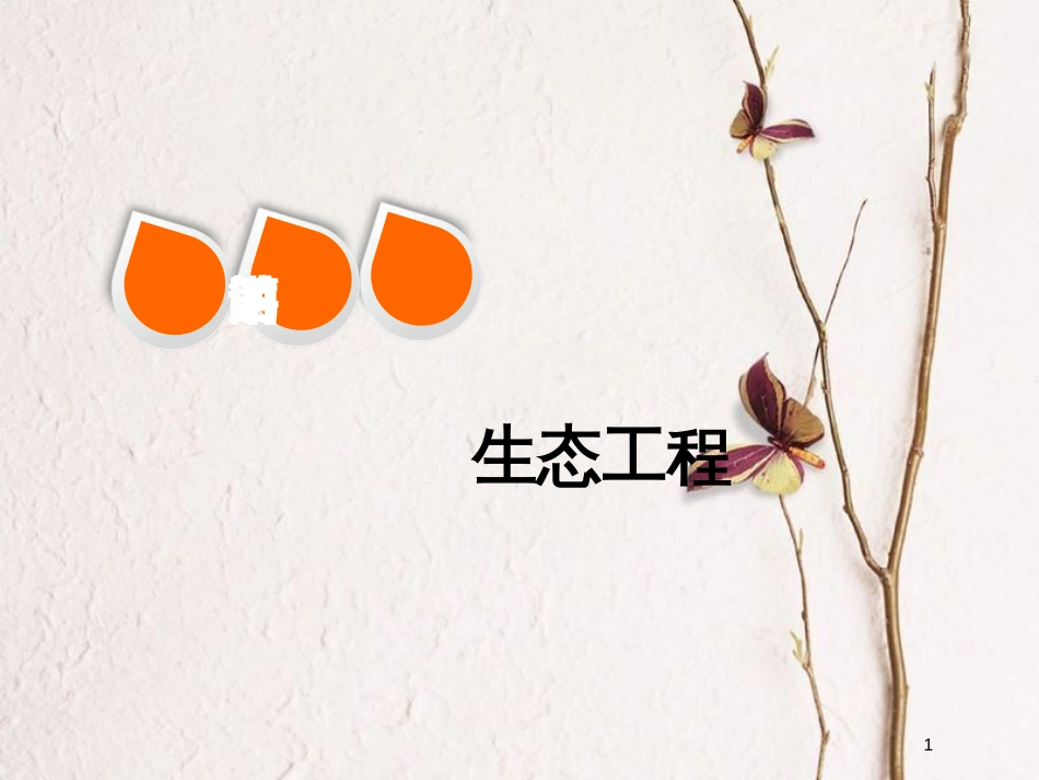2019版高考生物一轮复习 现代生物科技专题 第四讲 生态工程精选课件_第1页