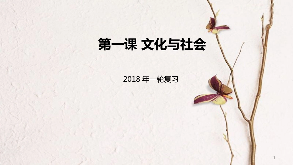 高考政治一轮复习 第一单元 文化与生活 第一课 文化与社会课件 新人教版必修3_第1页