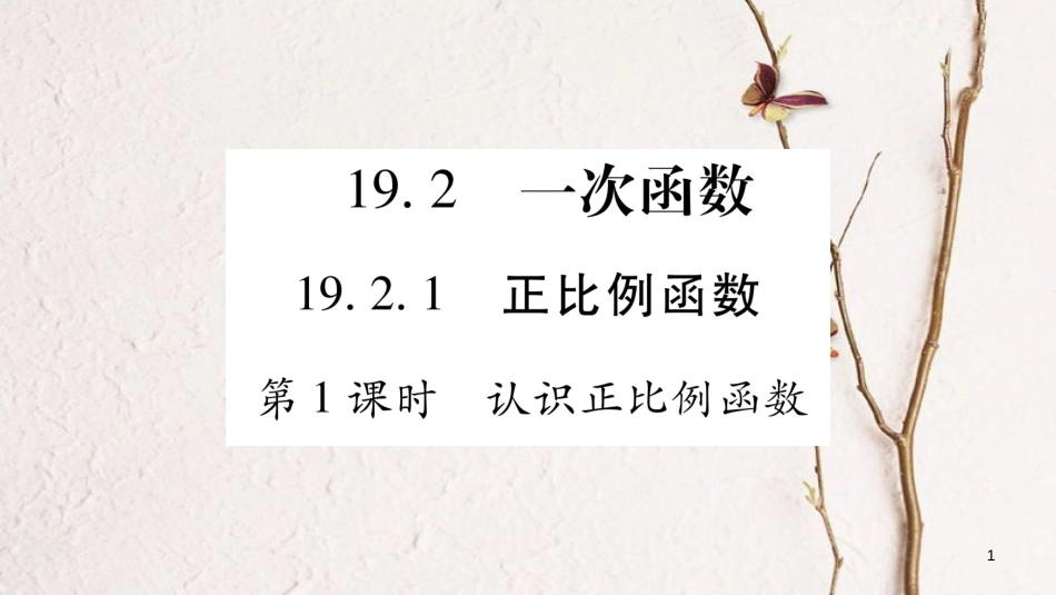 八年级数学下册 第19章 一次函数 19.2.1 正比列函数习题课件 （新版）新人教版_第1页