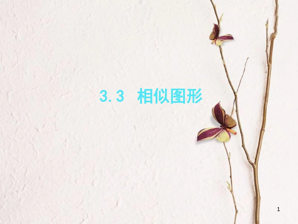 九年级数学上册 第3章 图形的相似 3.3 相似图形课件 （新版）湘教版_第1页