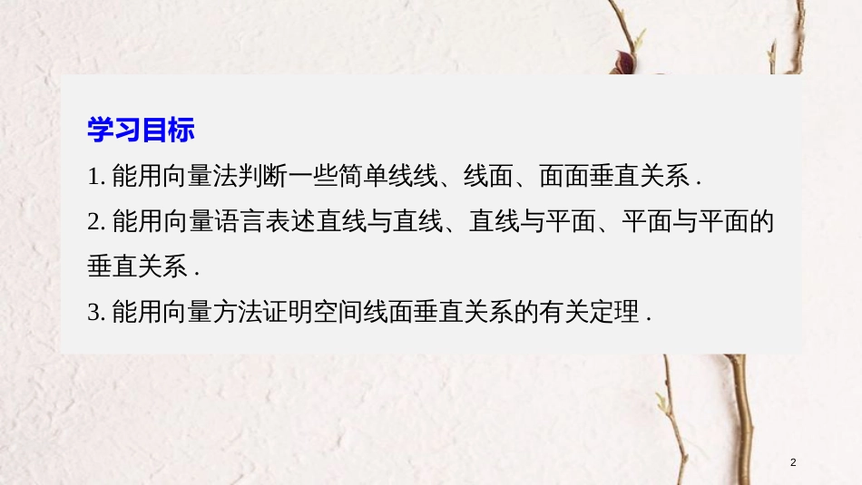 版高中数学 第三章 空间向量与立体几何 3.2 立体几何中的向量方法（2）空间向量与垂直关系课件 新人教A版选修2-1_第2页