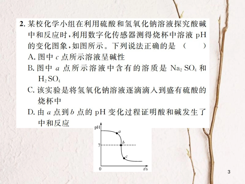 九年级化学下册 专题复习（一）坐标曲线题课件 （新版）新人教版_第3页