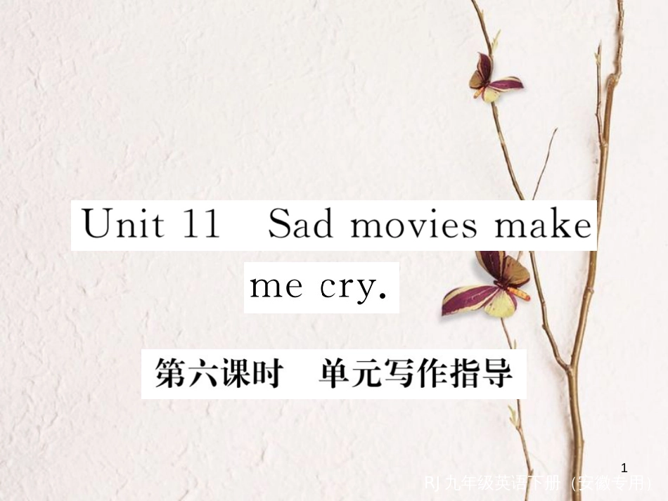 （安徽专版）九年级英语全册 Unit 11 Sad movies make me cry（第6课时）写作指导习题课件 （新版）人教新目标版_第1页