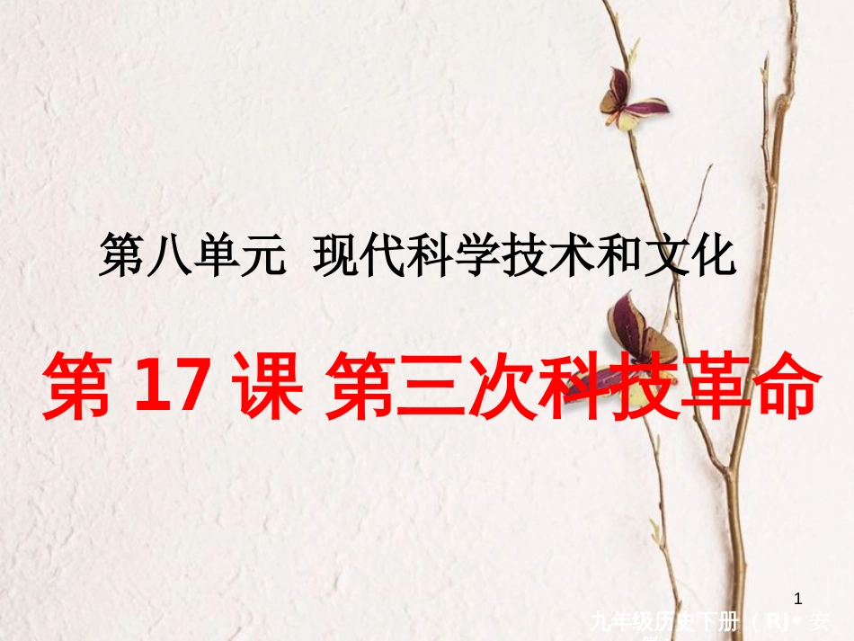 （安徽专版）九年级历史下册 第八单元 现代科学技术和文化 第17课 第三次科技革命同步测试课件 新人教版_第1页