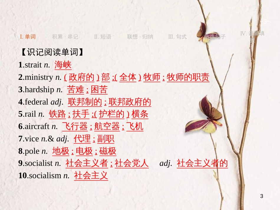 （浙江专用）2019届高三英语一轮复习 Unit 1 A land of diversity课件 新人教版选修8_第3页