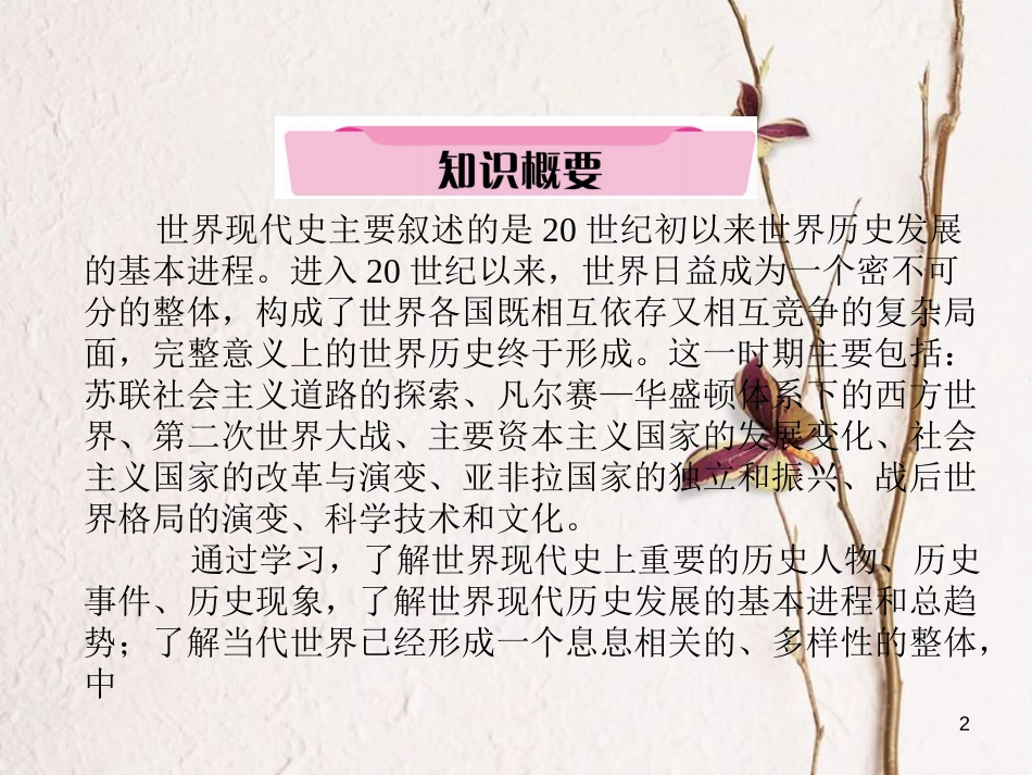 （青海专版）中考历史总复习 第一编 教材知识梳理 第26讲 苏联社会主义道路的探索课件_第2页