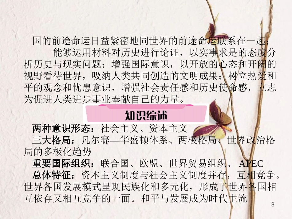 （青海专版）中考历史总复习 第一编 教材知识梳理 第26讲 苏联社会主义道路的探索课件_第3页