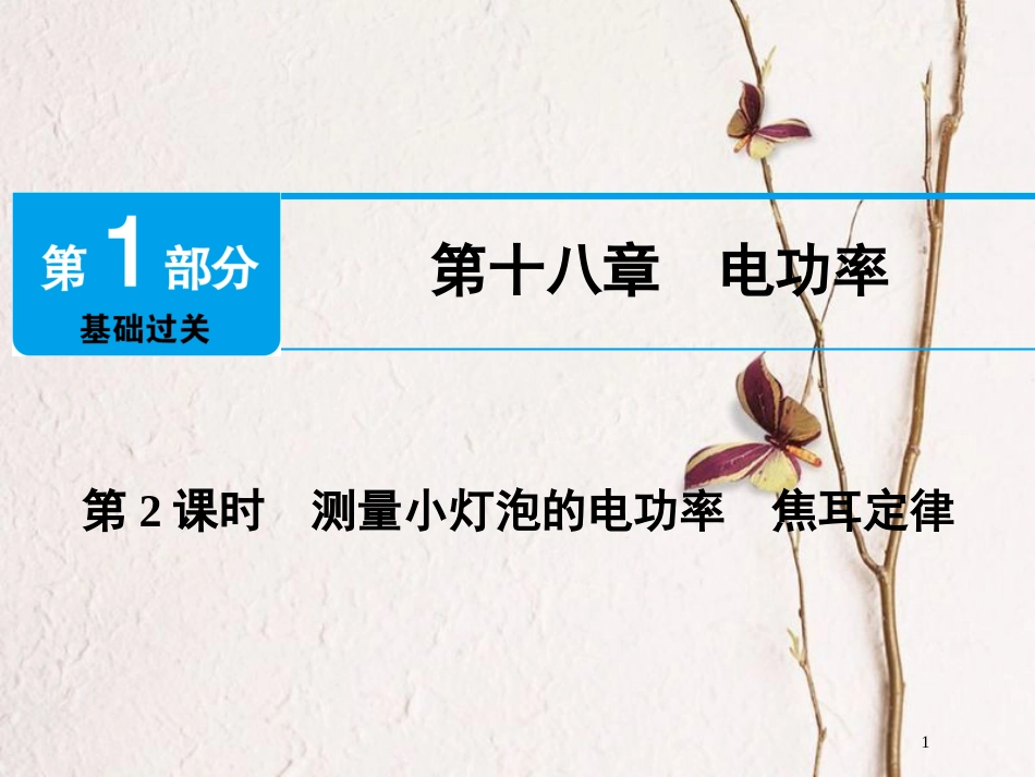 广东省深圳市2018年中考物理总复习 第十八章 电功率第2课时课件_第1页
