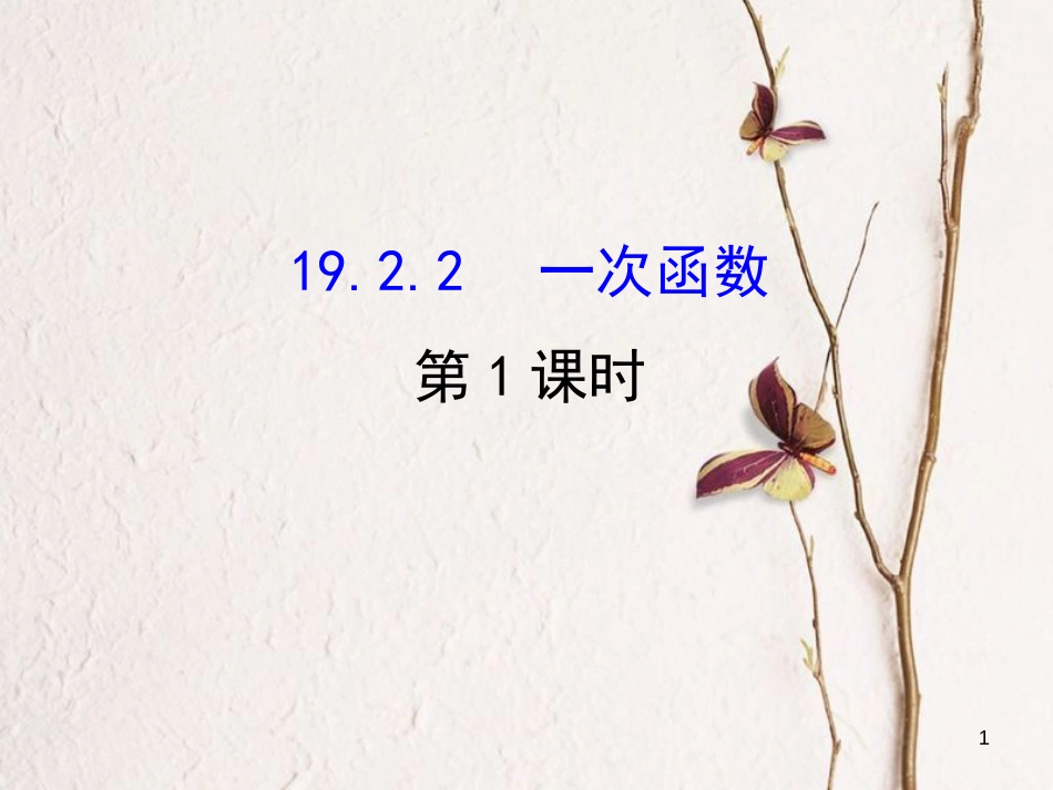 八年级数学下册 第19章 一次函数 19.2 一次函数 19.2.2 一次函数课件1 （新版）新人教版_第1页