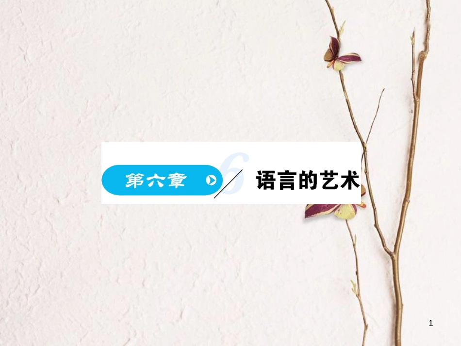 高中语文 第六章 语言的艺术课件 新人教版选修《语言文字应用》_第1页