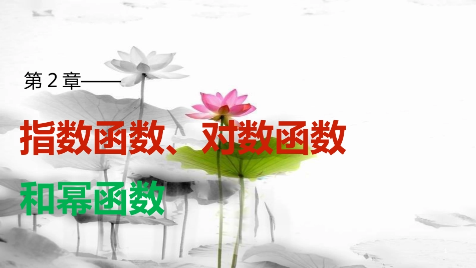 高考数学 专题2 指数函数、对数函数和幂函数 2.1.1 指数概念的推广课件 湘教版必修1_第1页