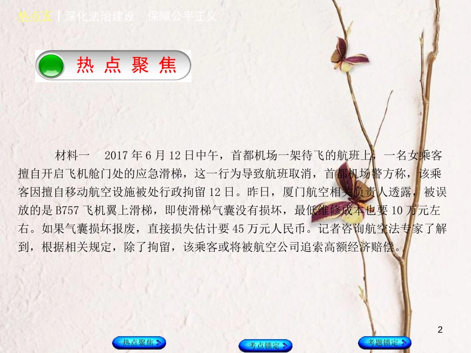 （河北专版）中考政治复习方案 热点专题五 深化法治建设 保障公平正义课件_第2页