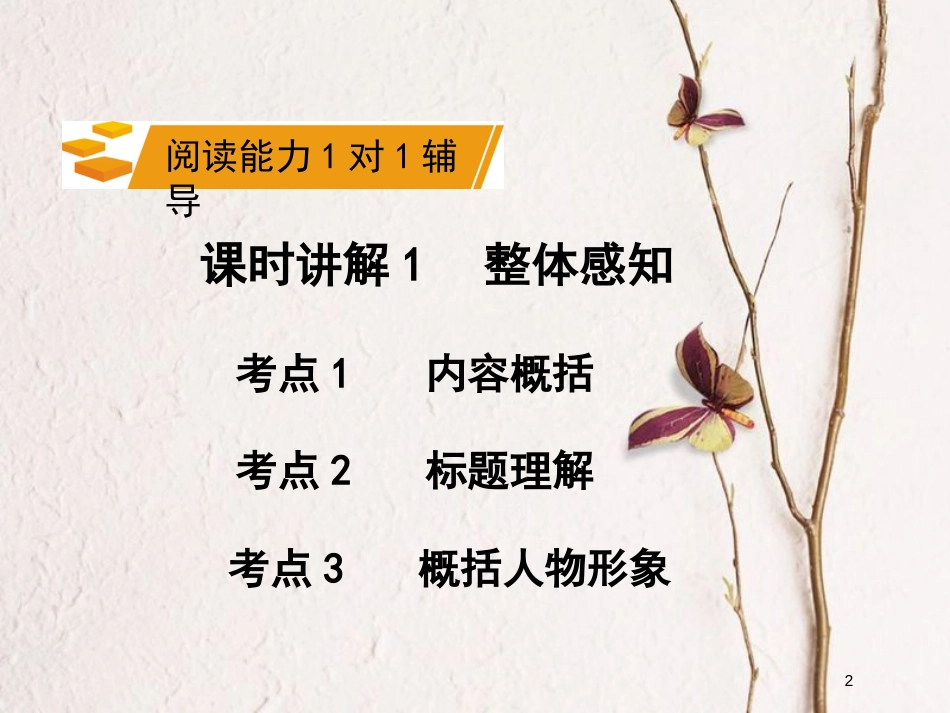 湖南省2018中考语文总复习 第三部分 现代文阅读 专题三 记叙文阅读课件_第2页