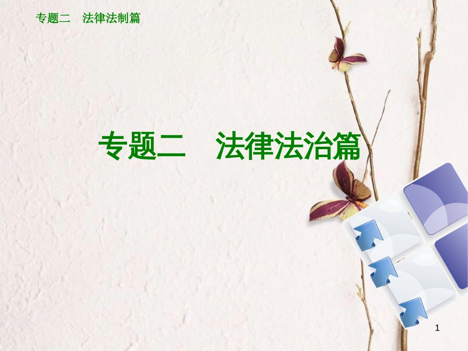 （鄂尔多斯专版）中考政治 专题突破二 法律法治篇课件_第1页