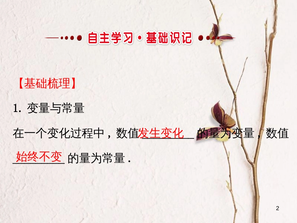 八年级数学下册 第19章 一次函数 19.1 函数 19.1.1 变量与函数课件1 （新版）新人教版_第2页