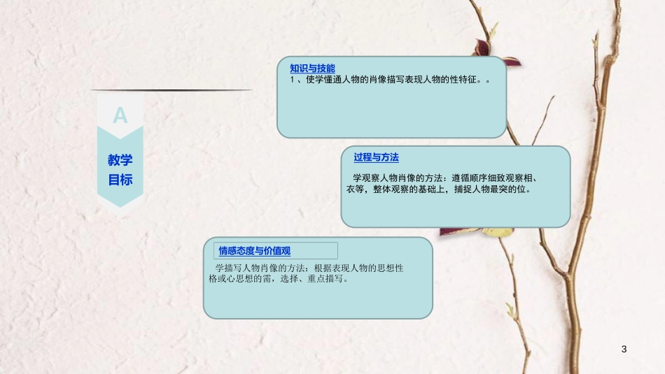 吉林省双辽市八年级语文上册 作文 肖像描写练习1-2课时课件 长春版_第3页
